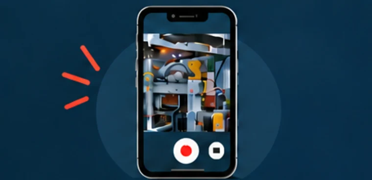 Smartphone filmant un geste professionnel en atelier